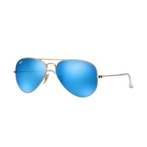Ray Ban RB3025 Aviators- Gold Frame,Blue Lens-58mm